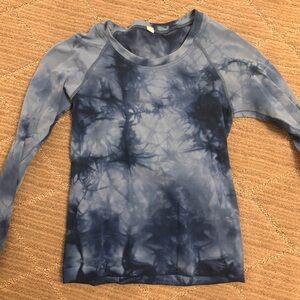 Lululemon Blue Tie-Dye Long Sleeve Shirt